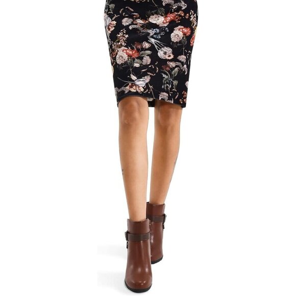 Women's Brown Pu Wide Width Chunky Heel Strap Buckle Ankle Booties with Zipper - Picture 3 of 7